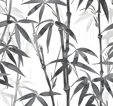 Bambunlehtien kuvio eteinen tapetti - Tenstickers