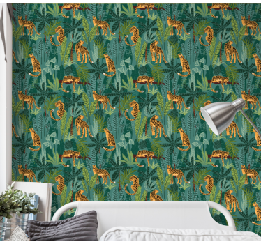 3 leopardia viidakossa viidakko tapetti - Tenstickers