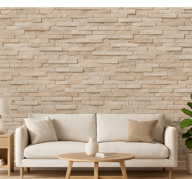 3d beige kivikuviot olohuone tapetti - Tenstickers