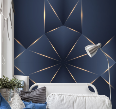 3d geometriset luvut tapetti 3d - Tenstickers