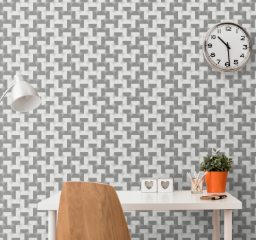 3d kuution kuvioita geometrinen tapetti - Tenstickers