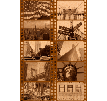 New york seepian elokuvatapetti - Tenstickers
