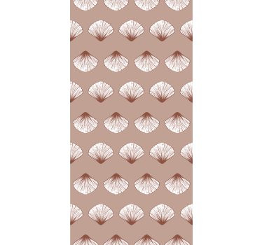 Shell art vintage tapetti - Tenstickers