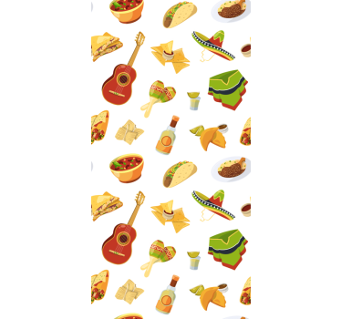 Meksikolainen juhla keittiön tapetti - Tenstickers