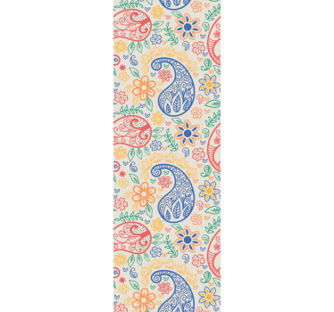 Värikäs paisley tapetti ornamentti - Tenstickers