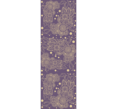 Kukka paisley lila tapetti ornamentti - Tenstickers