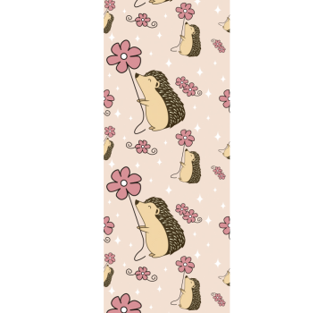 Siili ja päivänkakkara lasten tapetti - Tenstickers