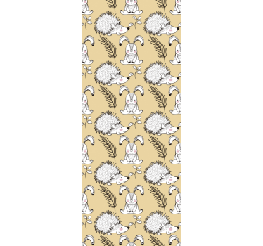Siilit ja kani lasten tapetti - Tenstickers