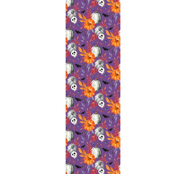 Violetti tausta kurpitsaa tapetti oranssi - Tenstickers
