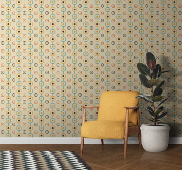 60-luvun geometria Muut vintagetapetit - Tenstickers