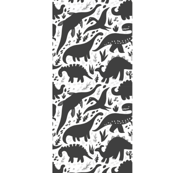 Dinosaurus musta kuvio eläintapetit - Tenstickers