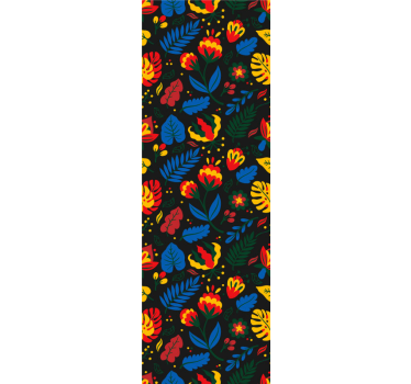 Kukka lehtikuvio ornamentti tapetti - Tenstickers