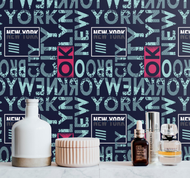 Kaupunkitypografia new york tapetti - Tenstickers