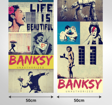 Kollaasi - bansky moderni tapetti - Tenstickers
