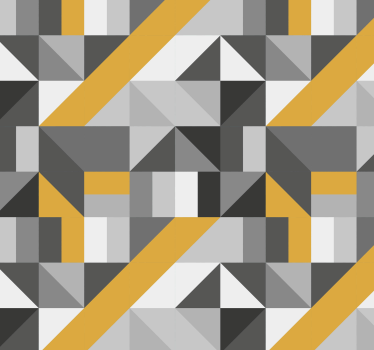 Dynaaminen harmaa kuvio geometrinen tapetti - Tenstickers