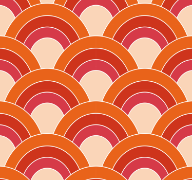 Geometriset terälehdet groovy kuvio taiteellinen tapetti - Tenstickers