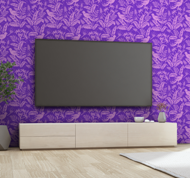 Violetit linnut lintu tapetti - Tenstickers