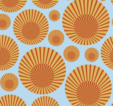 70-luvun aurinko tapetti geometrinen - Tenstickers