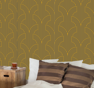 Abstrakteja kaarikuvioita geometrinen tapetti - Tenstickers