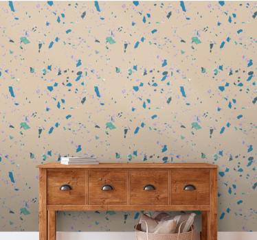 Abstrakti terrazzo-kuvio kuviotapetti - Tenstickers