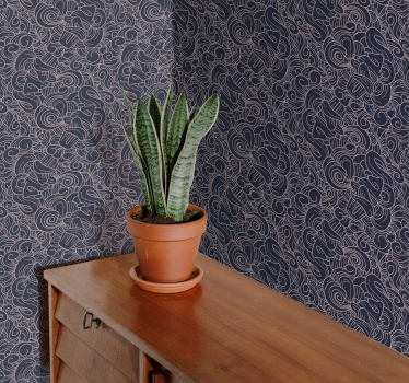 Abstrakti paisley tapetti ornamentti - Tenstickers