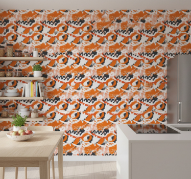 Abstrakti pyöreä kuvio tapetti - Tenstickers