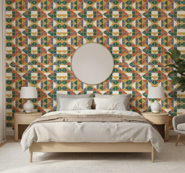 Abstrakti tapetti geometrisella kuviolla - Tenstickers