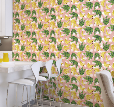 Ananas ja banaanit keittiön tapetti - Tenstickers
