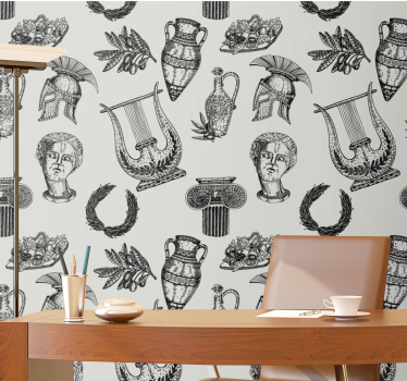 Antiikin rooman symbolit abstrakteja tapetteja - Tenstickers