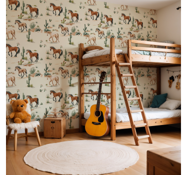 Beige kuvio hevostapetit - Tenstickers