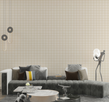 Beige kuvio neliökuvioinen tapetti - Tenstickers