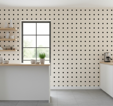 Beige pilkkuverhoilu keittiötapetti - Tenstickers