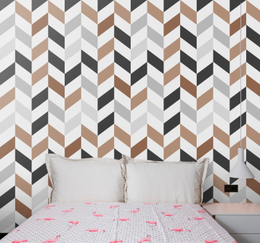 Abstrakti chevron-aihe tapetti teinin huoneeseen - Tenstickers