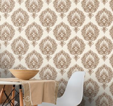 Damaskin vanhanaikainen tyyli vintage tapetti - Tenstickers