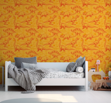 Dinosaurus sarjakuva dinosaurus tapetti - Tenstickers