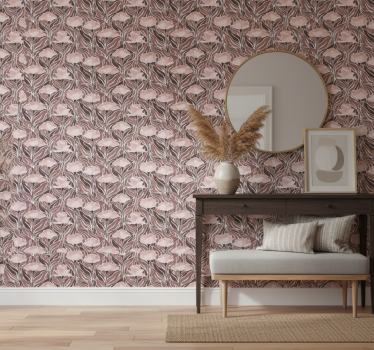 Elegant beige kuviot käytävätapetti - Tenstickers