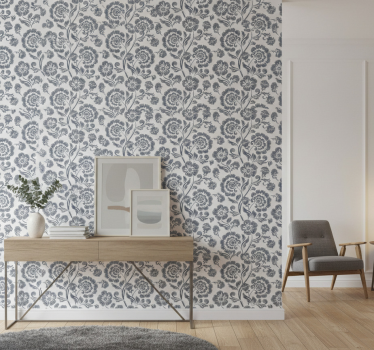 Elegantti harmaa kuosisuunnittelu käytävätapetti - Tenstickers