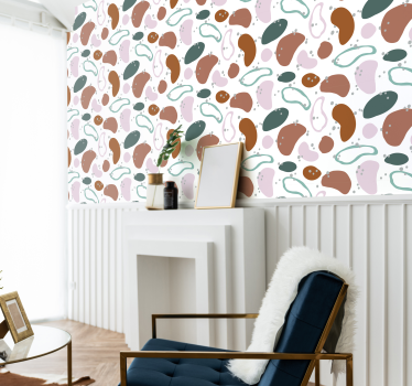 Epäsäännöllinen abstrakti muotokuvio abstrakteja tapetteja - Tenstickers