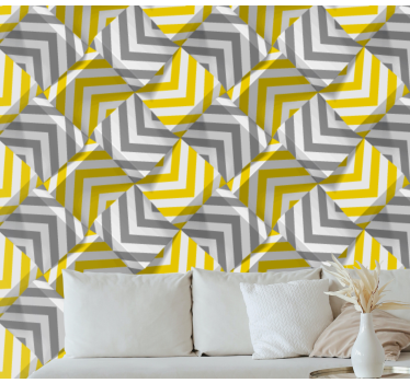 Geometrinen chevron-kuvio geometrinen tapetti - Tenstickers