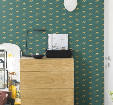 Geometrinen kilpikonna makuuhuoneen tapetti - Tenstickers
