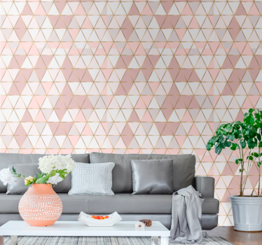Geometrinen kolmio kolmiokuvioinen tapetti - Tenstickers