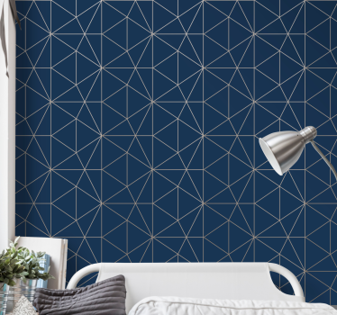 Geometrinen kolmion prisma tapetti olohuone - Tenstickers
