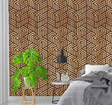 Geometrinen labyrintti geometrinen tapetti - Tenstickers