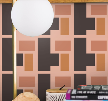 Geometrinen lohkosuunnittelu tapetti - Tenstickers