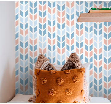 Geometrinen nuolikuvio Pohjoismainen tapetti - Tenstickers