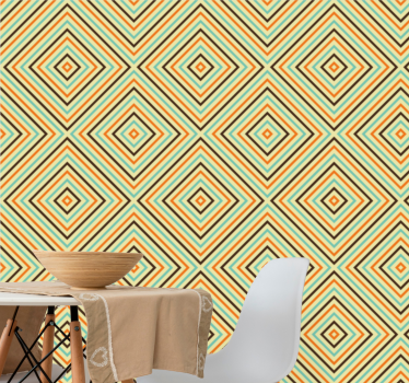 Geometrinen rombi geometrinen tapetti - Tenstickers