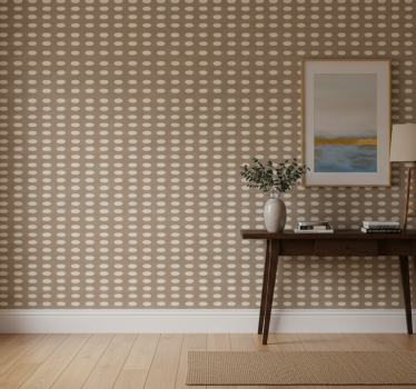 Geometrinen ruskea ympyräkuvio käytävätapetti - Tenstickers