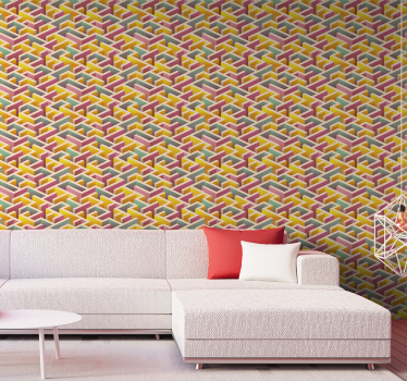 Geometrinen tapetti labyrintti - Tenstickers
