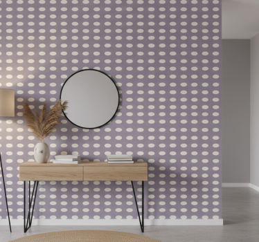 Geometriset harmaat ja violetit ympyrät käytävätapetti - Tenstickers