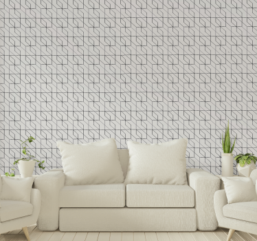 Geometriset ristikuvat tapetti olohuone - Tenstickers